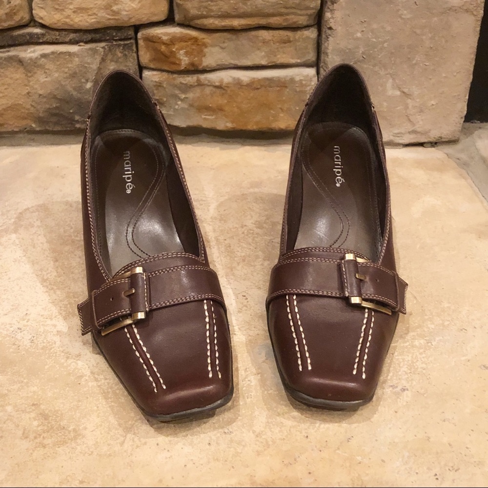 Maripe Addison Leather Heeled Shoes • Size 7.5 M
